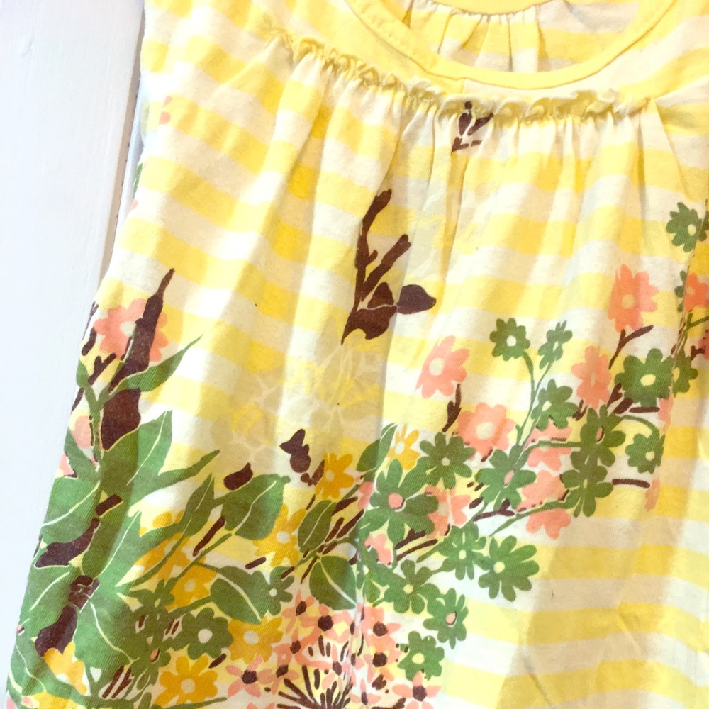 Floral Gathered Neck Tank